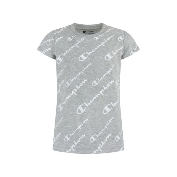 Champion Little Boys Allover Open Script T Shirt Gray Size 4
